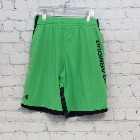 Under Armour Lime Green Youth Large Athletic Shorts - Picture 1 of 6